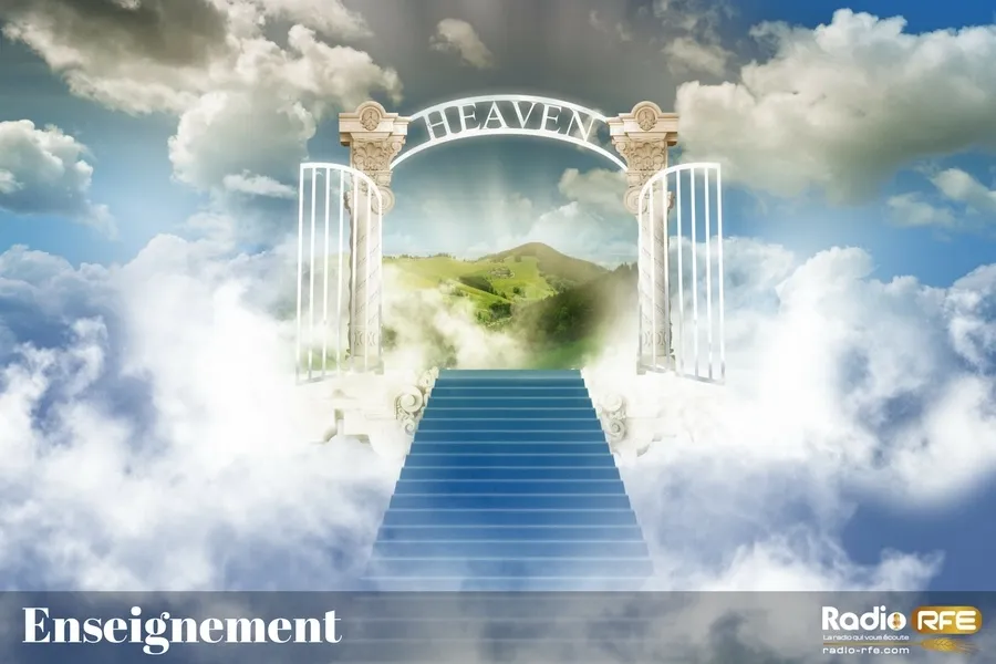 Vers la lumière : enseignement céleste en marcheL’escalier du savoir mène aux hauteurs spirituelles